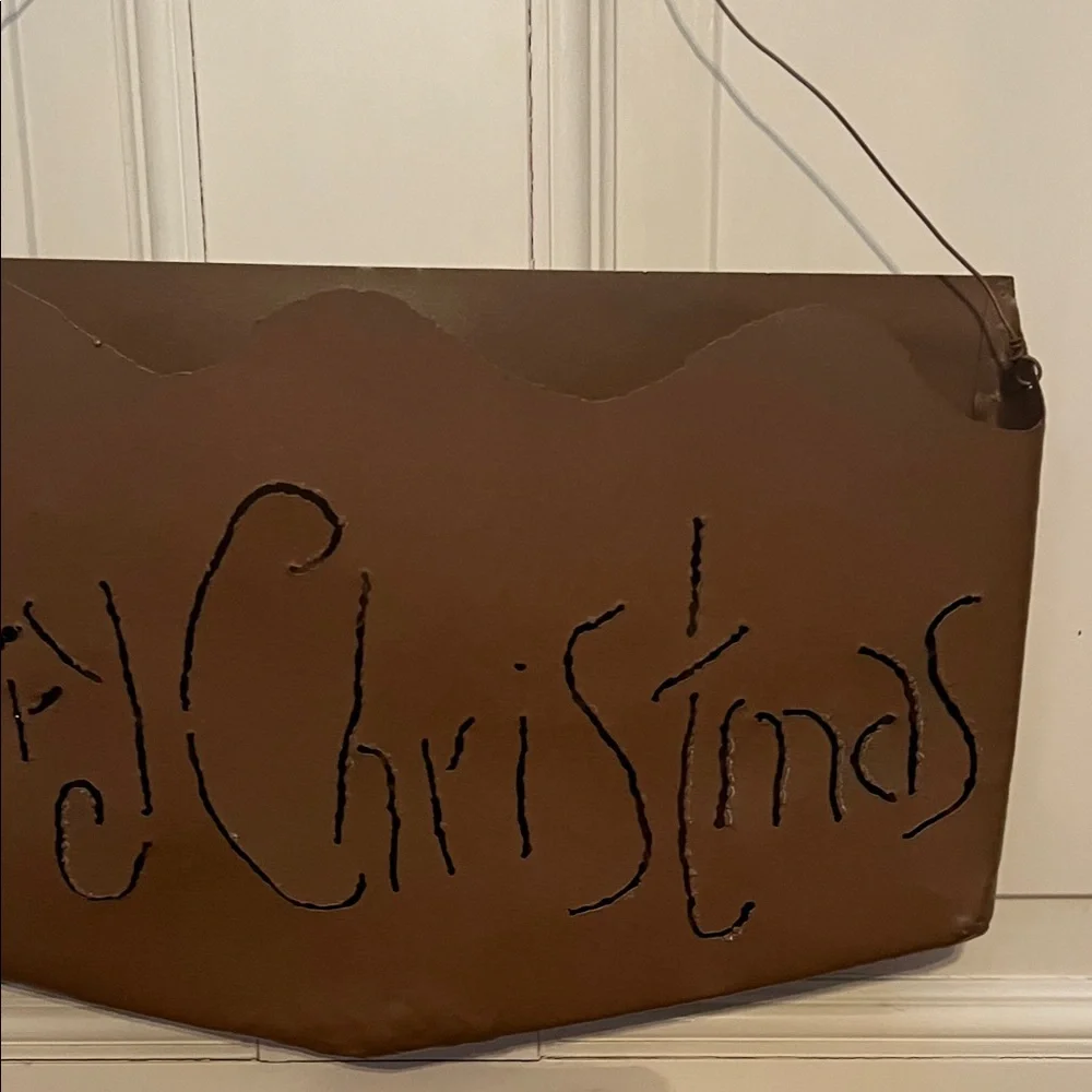Rustic Metal Merry Christmas 